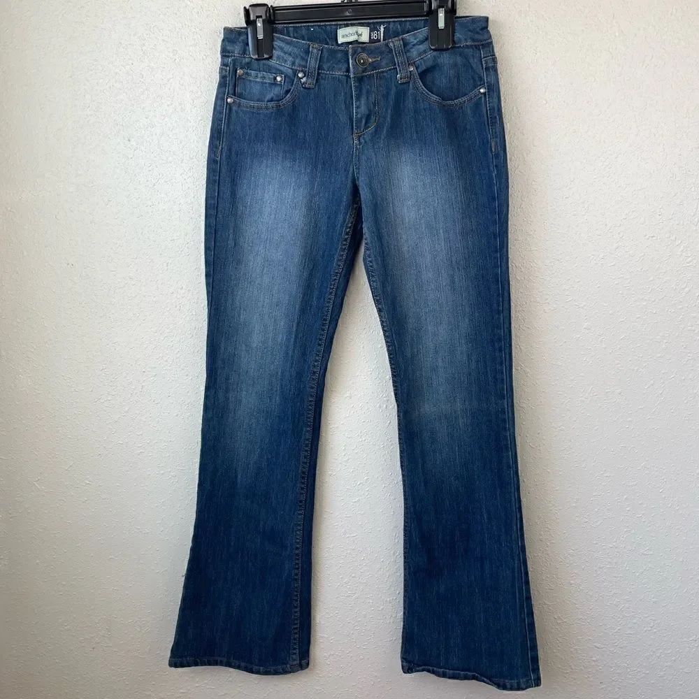 Anchor Blue Flare Denim Jeans Size 9 EUC
